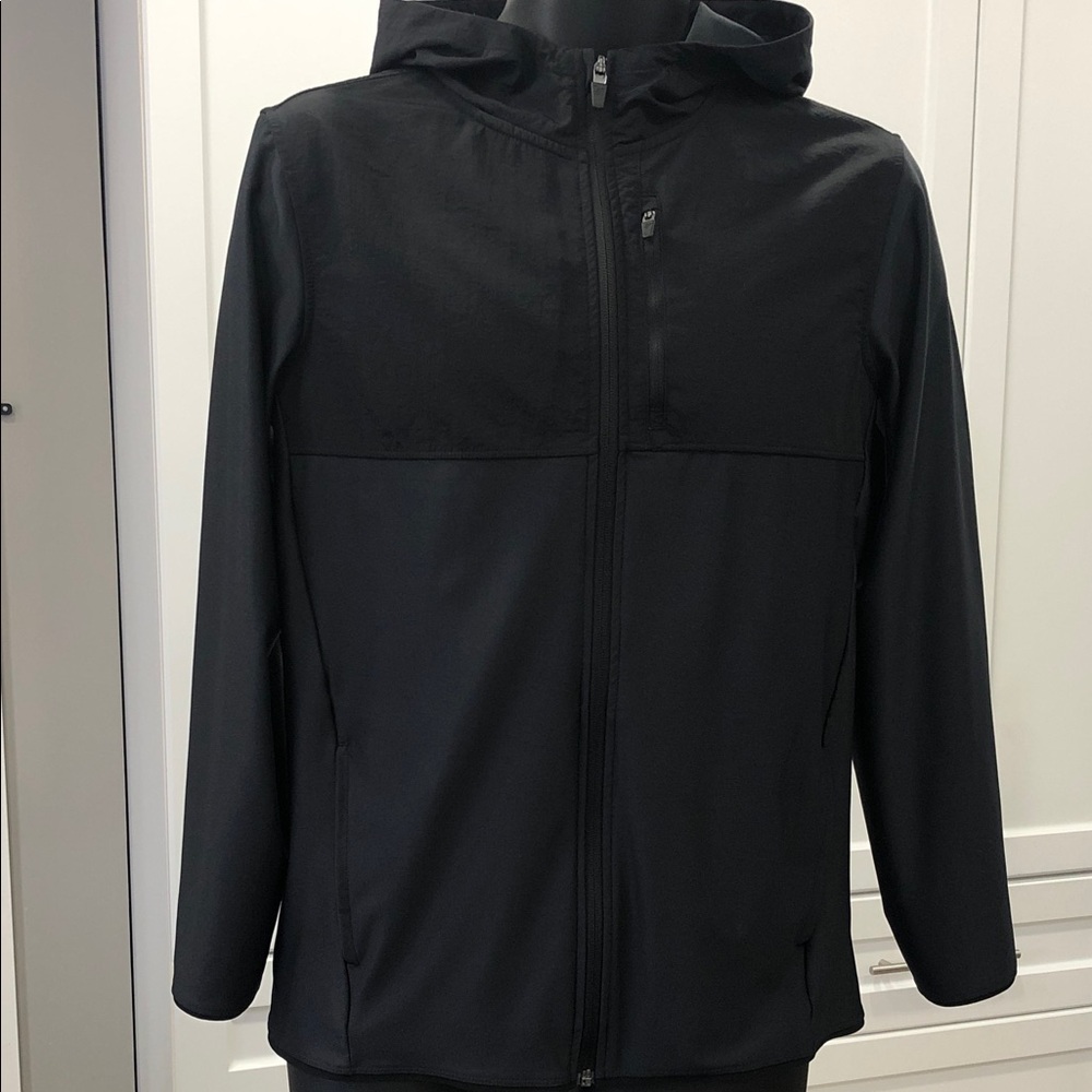 Old Navy Active Knit Tech Lightweight Jacket – Youth XXL (18) – Two-Tone Black